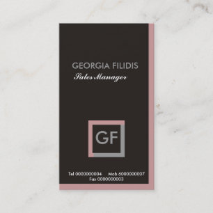 Cartões de visitas lisos do monograma