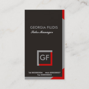 Cartões de visitas lisos do monograma