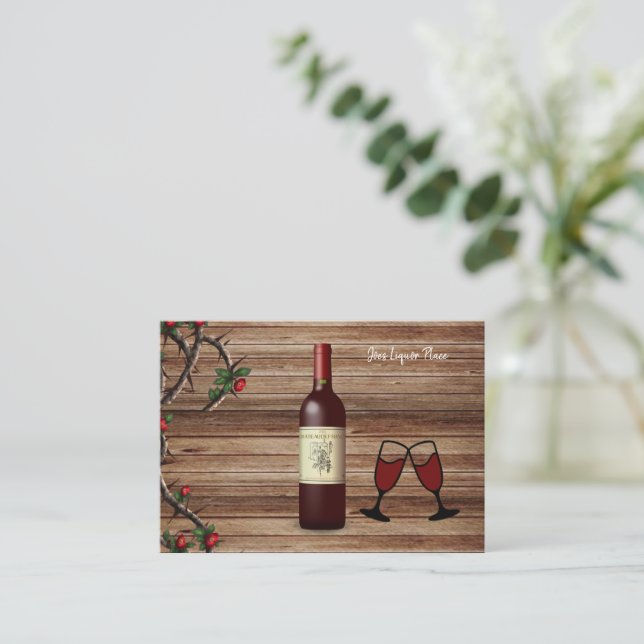 Cartões de visitas, Loja de bebidas (Em pé/Frente)