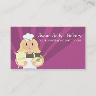 Cartões de visitas louros da farinha do cozinheir