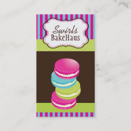 Cartões de visitas lunáticos de Macarons do