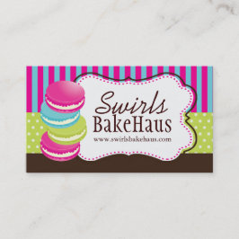 Cartões de visitas lunáticos de Macarons do