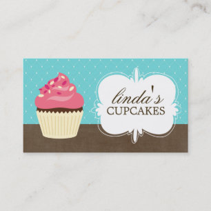 Cartões de visitas lunáticos do cupcake