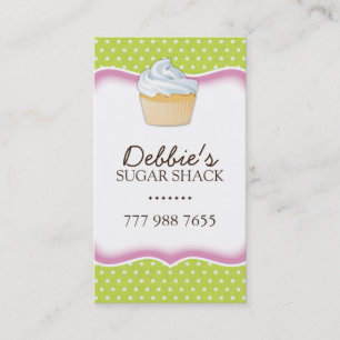 Cartões de visitas lunáticos do cupcake