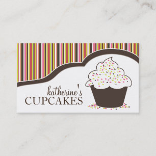 Cartões de visitas lunáticos do cupcake da padar