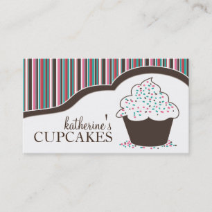 Cartões de visitas lunáticos do cupcake da padar