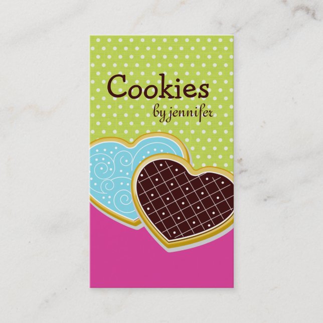 Cartões de visitas lunáticos dos biscoitos (Frente)