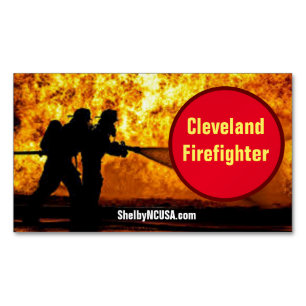 Cartões de visitas magnéticos do Cleveland Fire