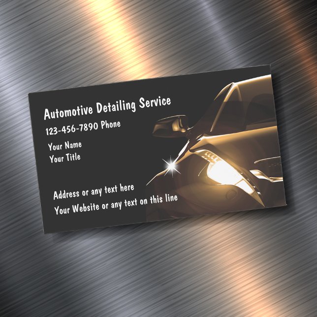 Cartões de visitas Magnéticos legal para automóvei (auto detailing magnetic business cards by custom business templates)