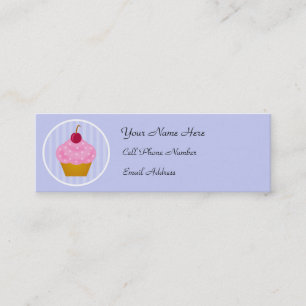 Cartões de visitas magros do cupcake de Kawaii