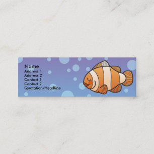 Cartões de visitas magros dos peixes do palhaço