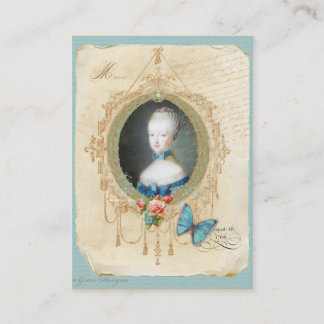 Cartões de visitas Marie Antonette