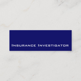 cartões de visitas marinho White Insurance Investi