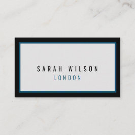 Cartões de visitas marinhos negros minimalistas mo