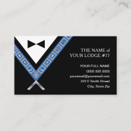 Cartões de visitas Masonic | Joias de oficiais fre