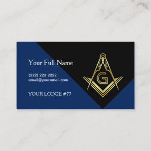 Cartões de visitas Masônicos Modernos, Freemason