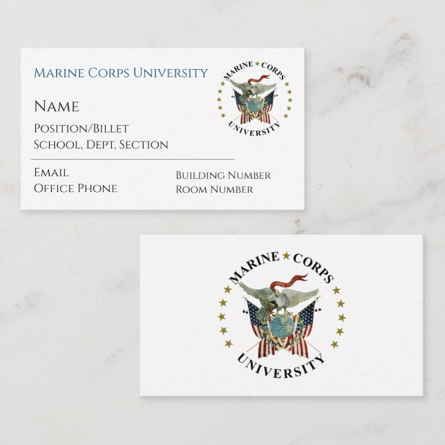 Cartões de visitas MCU (Frente/Verso)