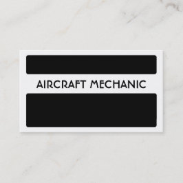 Cartões de visitas mecânicos de aeronaves brancas 