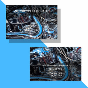 Cartões de visitas mecânicos de motociclos duplos