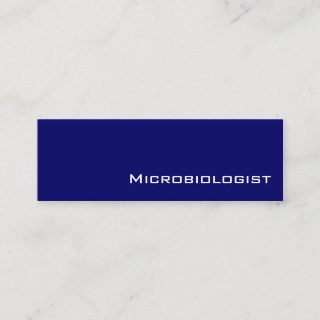 Cartões de visitas Microbiólogos brancos marinhos (Frente)
