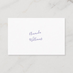 Cartões de visitas minimalistas