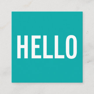 Cartões de visitas minimalistas do olá!