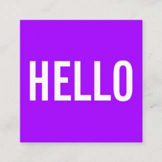 Cartões de visitas minimalistas do olá!