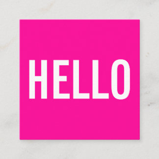 Cartões de visitas minimalistas do olá!