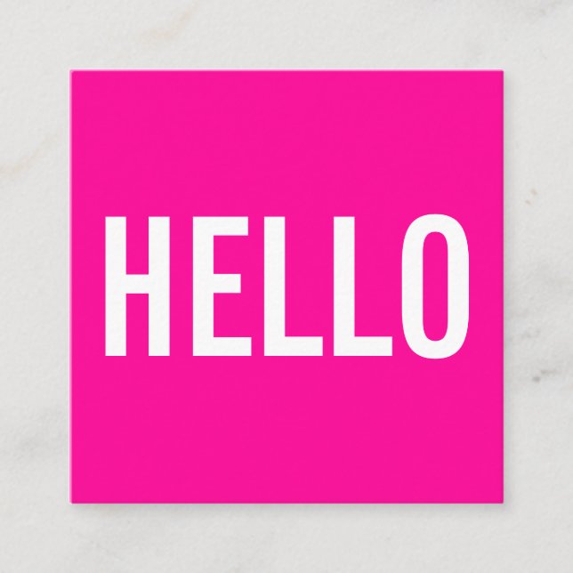 Cartões de visitas minimalistas do olá! (Frente)