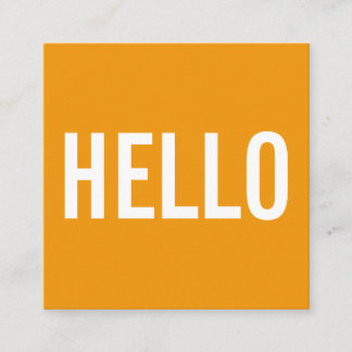 Cartões de visitas minimalistas do olá!