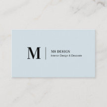 Cartões de visitas minimalistas simples e azuis