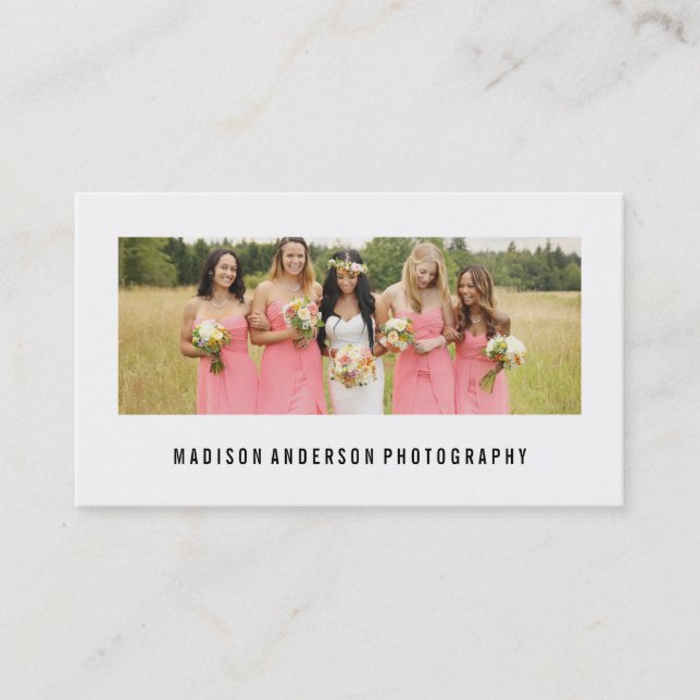 Cartões de visitas mínimos da fotografia do (Frente)