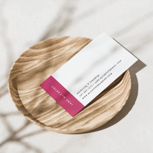 Cartões de visitas mínimos modernos Magenta