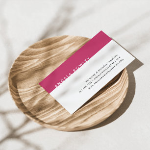 Cartões de visitas mínimos modernos Magenta