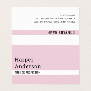 Cartões de visitas Mínimos Modernos Pink Pastel