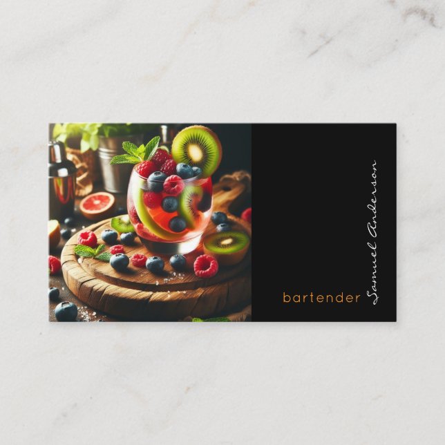 Cartões de visitas Mixólogos do Bartender (Frente)