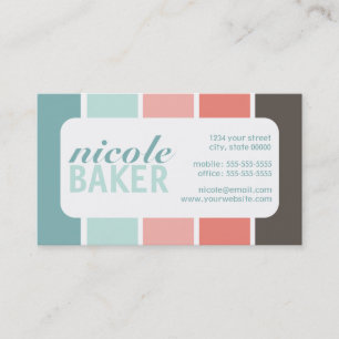 Cartões de visitas modernos da paleta de cores