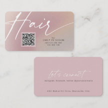 Cartões de visitas modernos de código QR para cabe