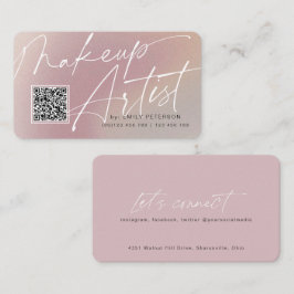 Cartões de visitas modernos de código QR para maqu