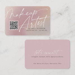 Cartões de visitas modernos de código QR para maqu