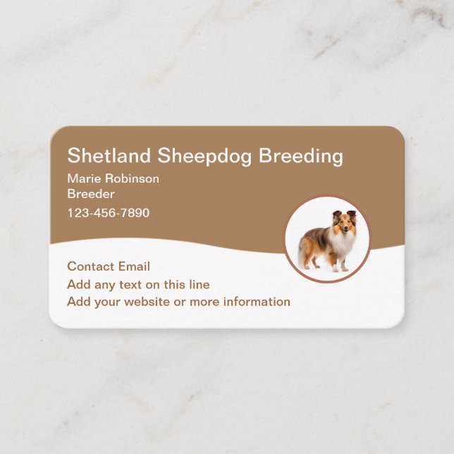 Cartões de visitas Modernos de Sheepdog Breeder Sh (Frente)