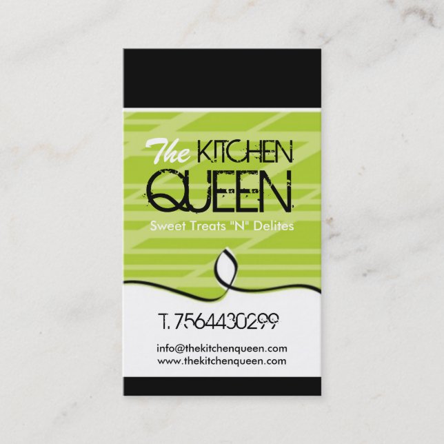 Cartões de visitas modernos do cozinheiro chefe (Frente)