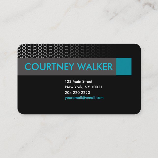 Cartões de visitas modernos do favo de mel do (Frente)