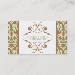 Cartões de visitas modernos do Flourish