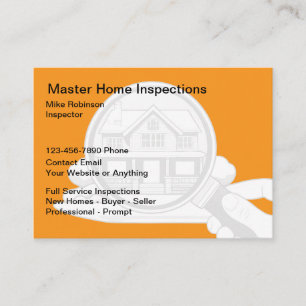 Cartões de visitas modernos do Home Inspection Ser