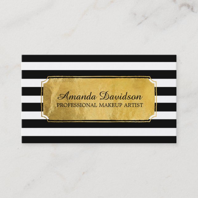 Cartões de visitas modernos do maquilhador (Frente)