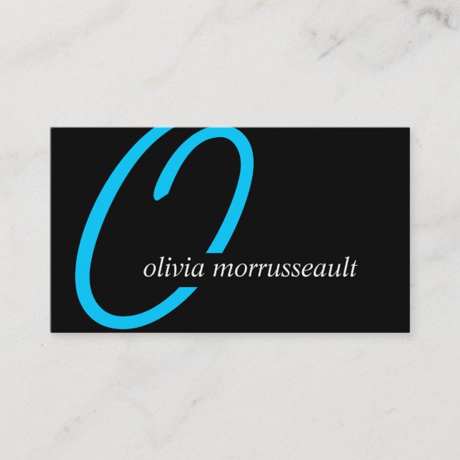Cartões de visitas modernos do monograma (Frente)