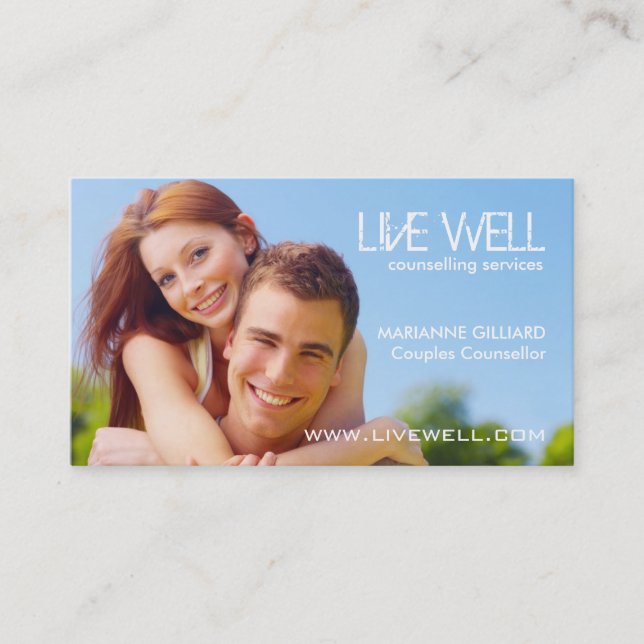 Cartões de visitas modernos do terapeuta (Frente)