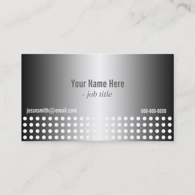 cartões de visitas modernos legal, preto e branco (Frente)