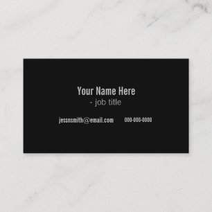 cartões de visitas modernos legal, preto e branco